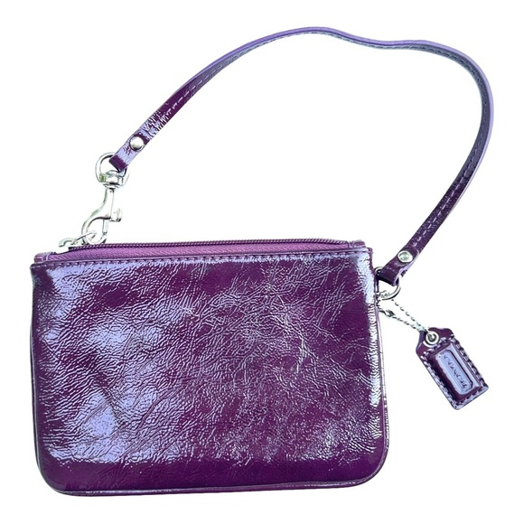 Coach purple patent small zippy wallet heritage - Picture 4 of 8